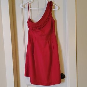 The Limited Red One Shoulder Dress